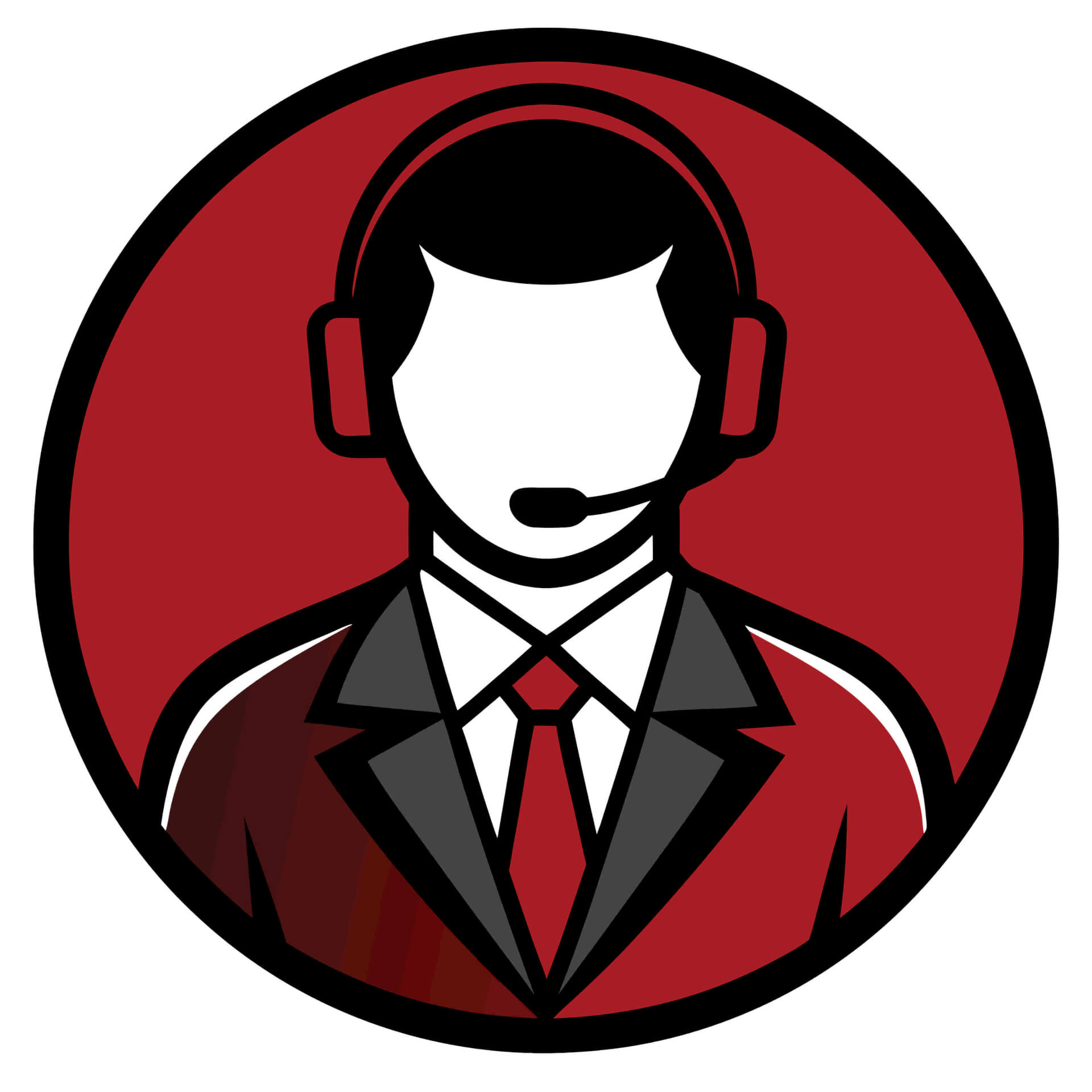Illustration eines Mannes mit Headset, der ausgehende Anrufe symbolisiert.